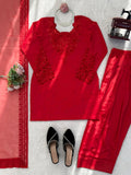 Natural crep with Soft Micro Cotton Lining with Thread with Sequence Work Salwar Kameez