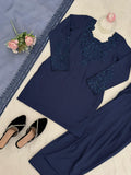 Natural crep with Soft Micro Cotton Lining with Thread with Sequence Work Salwar Kameez