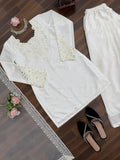 Natural crep with Soft Micro Cotton Lining with Thread with Sequence Work Salwar Kameez