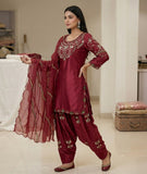 Desinger Heavy Japan Satin Farshi Salwar Top And Dupatta Set