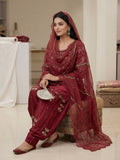 Desinger Heavy Japan Satin Farshi Salwar Top And Dupatta Set