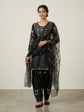 Desinger Heavy Japan Satin Farshi Salwar Top And Dupatta Set