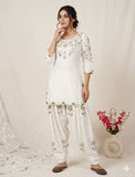 Desinger Heavy Japan Satin Farshi Salwar Top And Dupatta Set