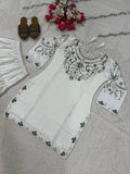 Desinger Heavy Japan Satin Farshi Salwar Top And Dupatta Set