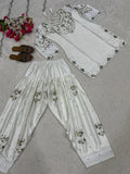 Desinger Heavy Japan Satin Farshi Salwar Top And Dupatta Set