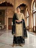 Designer Gmy Silk With Heavy Embroidery Sequence Work Top-Bottom And Dupatta Set