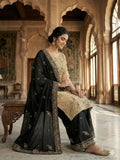Designer Gmy Silk With Heavy Embroidery Sequence Work Top-Bottom And Dupatta Set