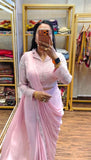 New Superhit Trending Ready To Wear Saree With Embroidered Stylish  Blouse