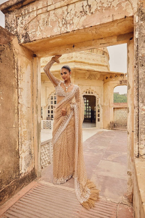 Latest Designer Heavy Quality Butterfly Net Saree With Embroidery And Thread Work