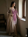 Designer Gmy Silk With Heavy Embroidery Coding Dori-Sequence Work Top-Bottom And Dupatta Set