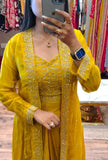New Super Trending Party Wear Shrug with Sarara With Embroidery Work