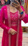 New Super Trending Party Wear Shrug with Sarara With Embroidery Work