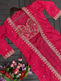 New Super Trending Party Wear Shrug with Sarara With Embroidery Work