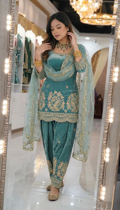 Designer Heavy Fandy Crushi Silk With Embroidery And Sequence Work
