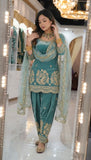 Designer Heavy Fandy Crushi Silk With Embroidery And Sequence Work