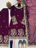 Designer Heavy Fandy Crushi Silk With Embroidery And Sequence Work