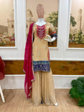 Latest Designer Rangoli Silk 3 Pieces Suit Pair With Embroidery Wor With Fancy Lace