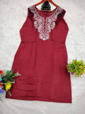 Festive & Party Wear Heavy Fox Rayon Cotton With Heavy Embroidery Top