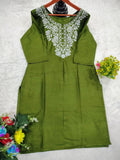 Festive & Party Wear Heavy Fox Rayon Cotton With Heavy Embroidery Top