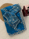 Fendy Silk with Beds Sequence work Beautiful Saree