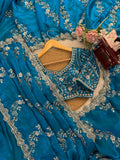 Fendy Silk with Beds Sequence work Beautiful Saree