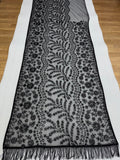 Beautiful Black Butterfly Net Saree With Embroidery And  Sequins Work