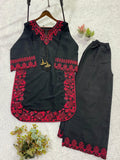 BEAUTIFUL CO-ORD SET IN EMBROIDERED TOP AND PLAZZO