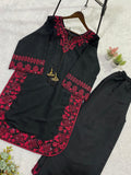 BEAUTIFUL CO-ORD SET IN EMBROIDERED TOP AND PLAZZO