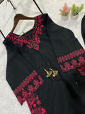 BEAUTIFUL CO-ORD SET IN EMBROIDERED TOP AND PLAZZO
