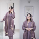 New Designer Party Wear Look Heavy Faux Georgette Top Bottom & Dupatta Set