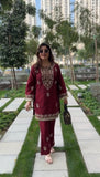 Designer Bell Bottom Set With Slub Reyon Classy Tones Premium Fabric