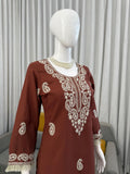 Designer Bell Bottom Set With Slub Reyon Classy Tones Premium Fabric
