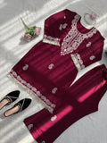 Designer Bell Bottom Set With Slub Reyon Classy Tones Premium Fabric