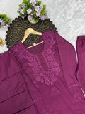Beautiful Heavy Rayon Cotton Salwar Kameez With Embroidery Work