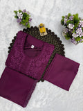 Beautiful Heavy Rayon Cotton Salwar Kameez With Embroidery Work