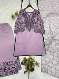 BEAUTIFUL SEQUENCE EMBROIDERED TOP PLAZZO WITH DUPATTA