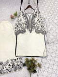 BEAUTIFUL SEQUENCE EMBROIDERED TOP PLAZZO WITH DUPATTA