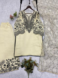 BEAUTIFUL SEQUENCE EMBROIDERED TOP PLAZZO WITH DUPATTA