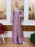 Latest Designer Jimy Silk Kurti Koti And Plazzp Set With Embroidery