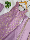 Latest Designer Jimy Silk Kurti Koti And Plazzp Set With Embroidery