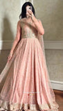Elegant Faux Georgette Gown Lehenga - Thread & Sequin Work for Festive & Wedding Wear