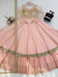 Elegant Faux Georgette Gown Lehenga - Thread & Sequin Work for Festive & Wedding Wear