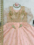 Elegant Faux Georgette Gown Lehenga - Thread & Sequin Work for Festive & Wedding Wear