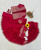 Designer Heavy Crep Silk Ready-to-Wear Saree With Embroidery Sequence work