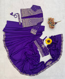 Designer Heavy Crep Silk Ready-to-Wear Saree With Embroidery Sequence work