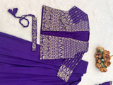 Designer Heavy Crep Silk Ready-to-Wear Saree With Embroidery Sequence work
