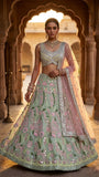 Designer Lehenga Choli With Real Mirror Embroidery And Sequins Work
