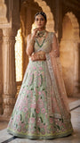 Designer Lehenga Choli With Real Mirror Embroidery And Sequins Work