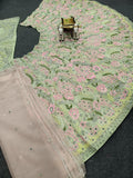 Soft Net with Real Mirror Embroidery Sequins Work Beautiful Lehenga Choli