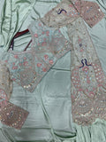 New Super Trending Embroidery Sequence work ready to wear saree with Embroidery Blouse